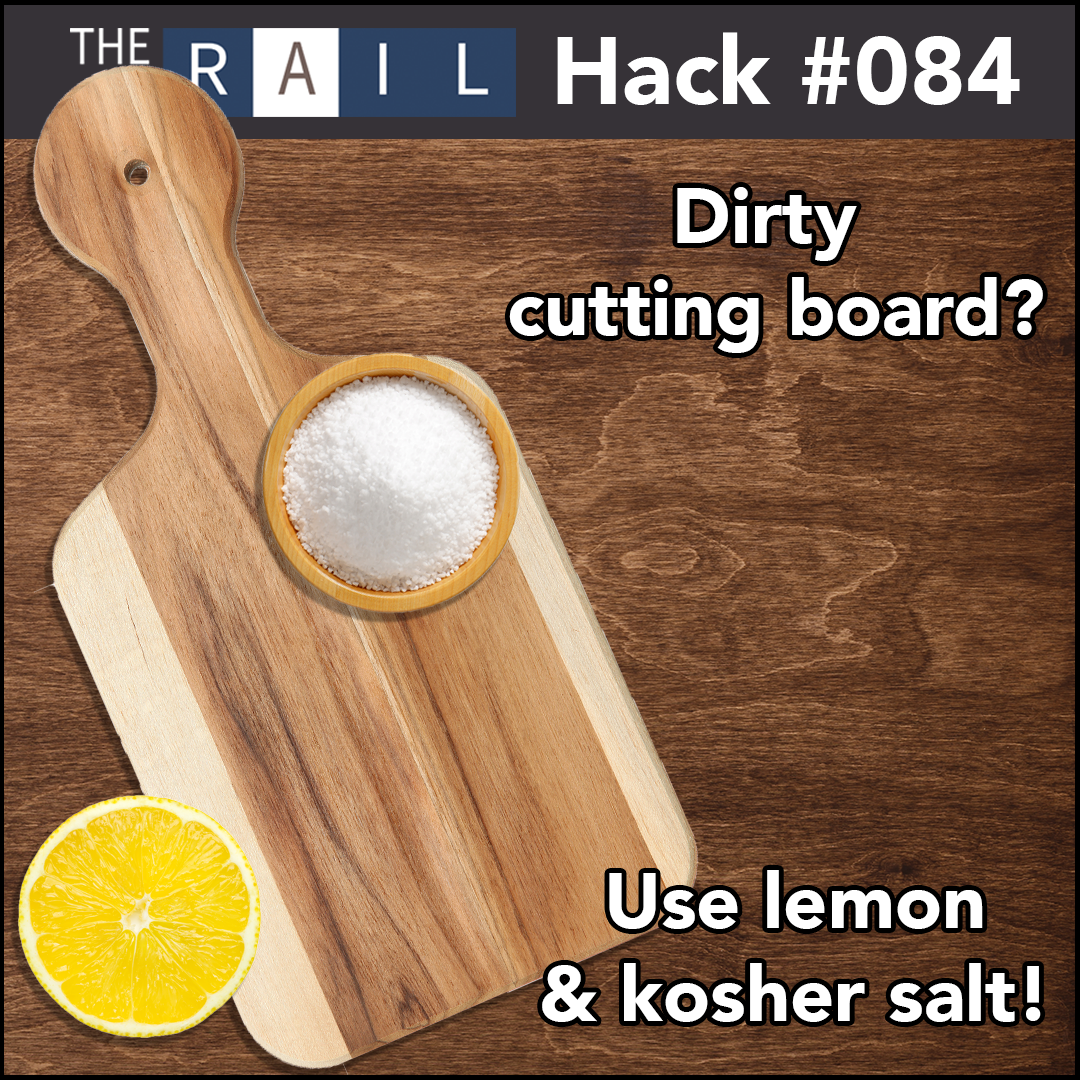 Restaurant cleaning tip: Use lemons & kosher salt to clean your cutting boards.