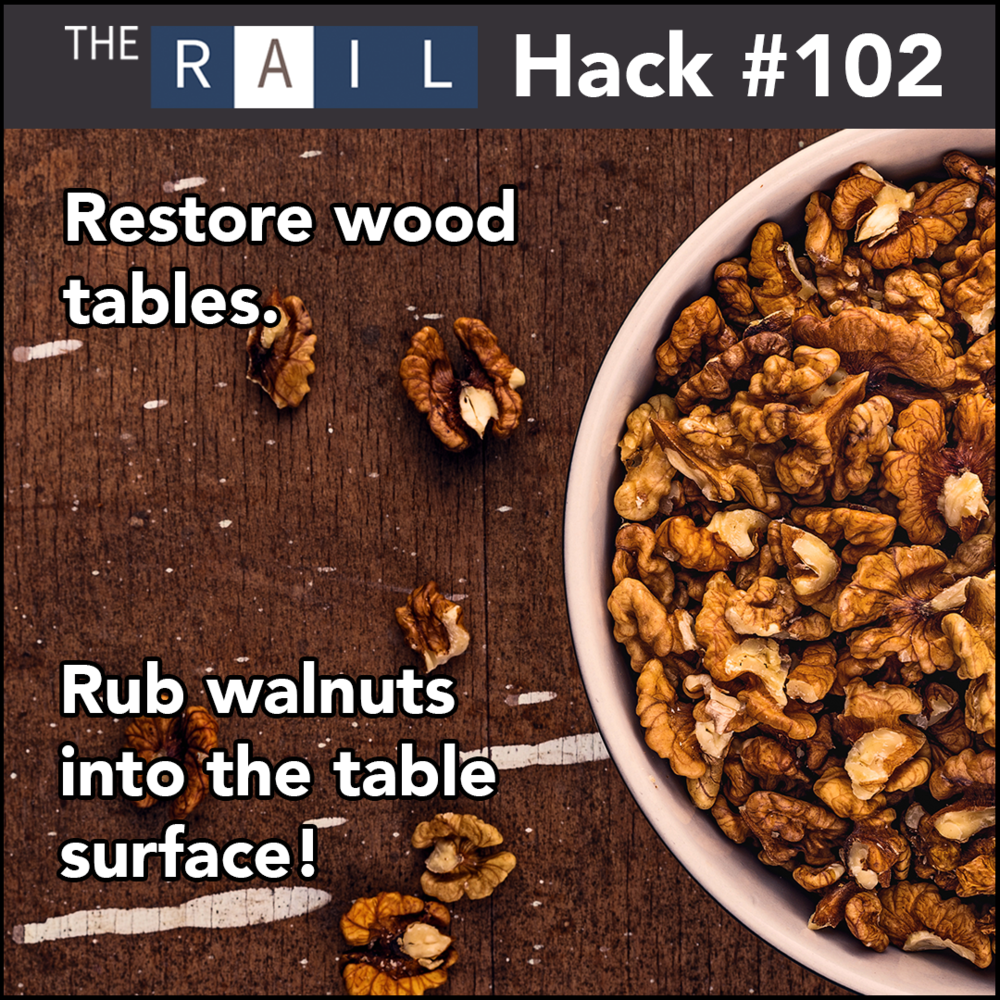 Rub Walnuts On Scratched Wood To Re Table Surfaces 102 The Rail Rub Walnuts On Scratched Wood To, How To Fix Scratches On Wood Table With Walnut