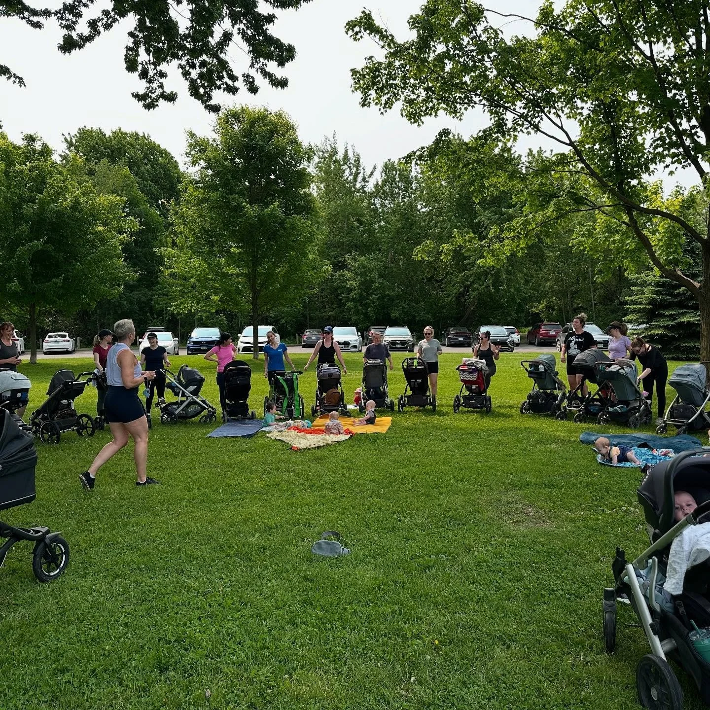 Our Summer Stroller Strong series begins tomorrow! 

It&rsquo;s where our members find strength, sweat, friendship and community.

There&rsquo;s nothing better than the support and connections that are formed when we gather together.

This is where y