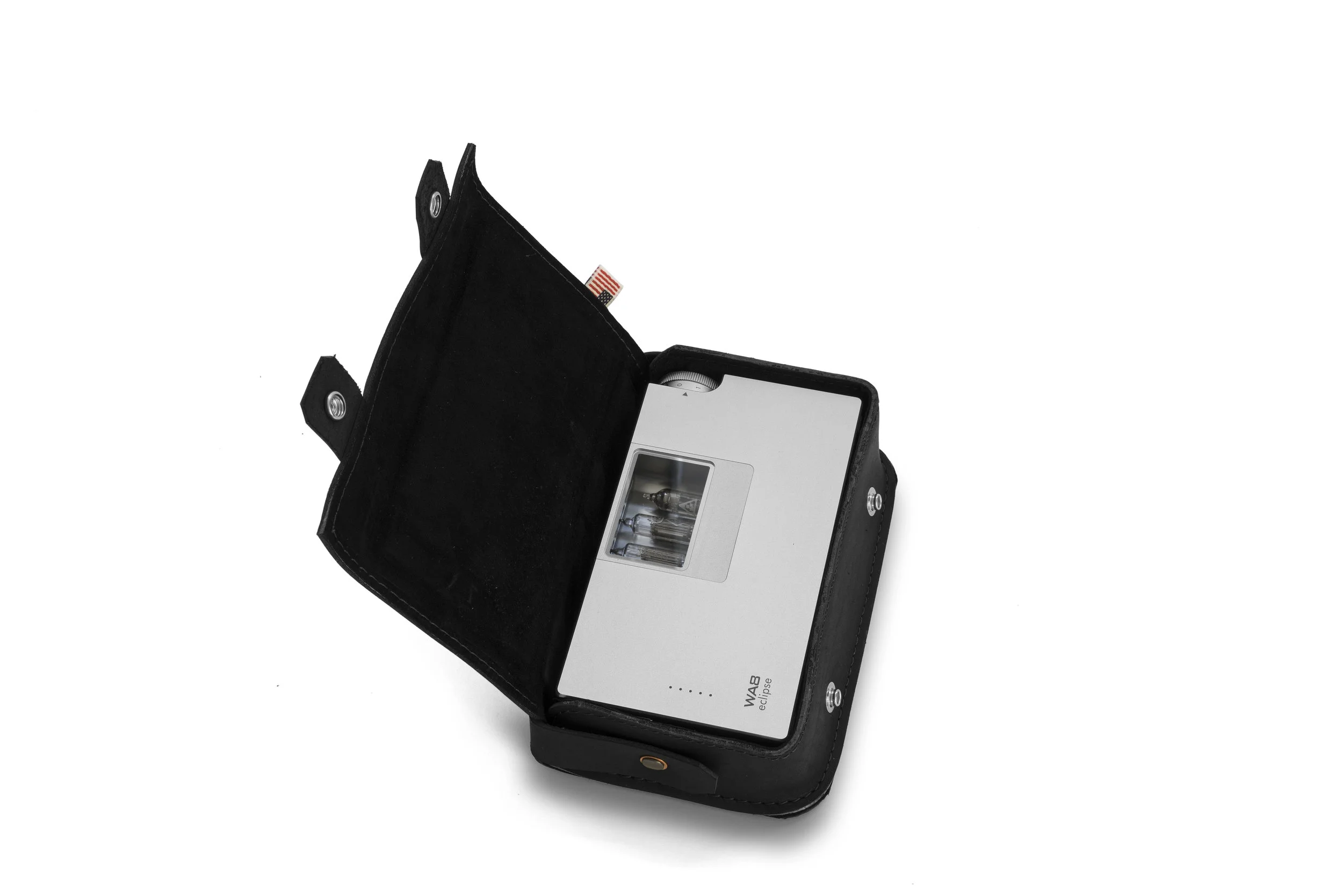 Woo Audio WA8 Eclipse Leather Case with WA8 Eclipse in Space Gray