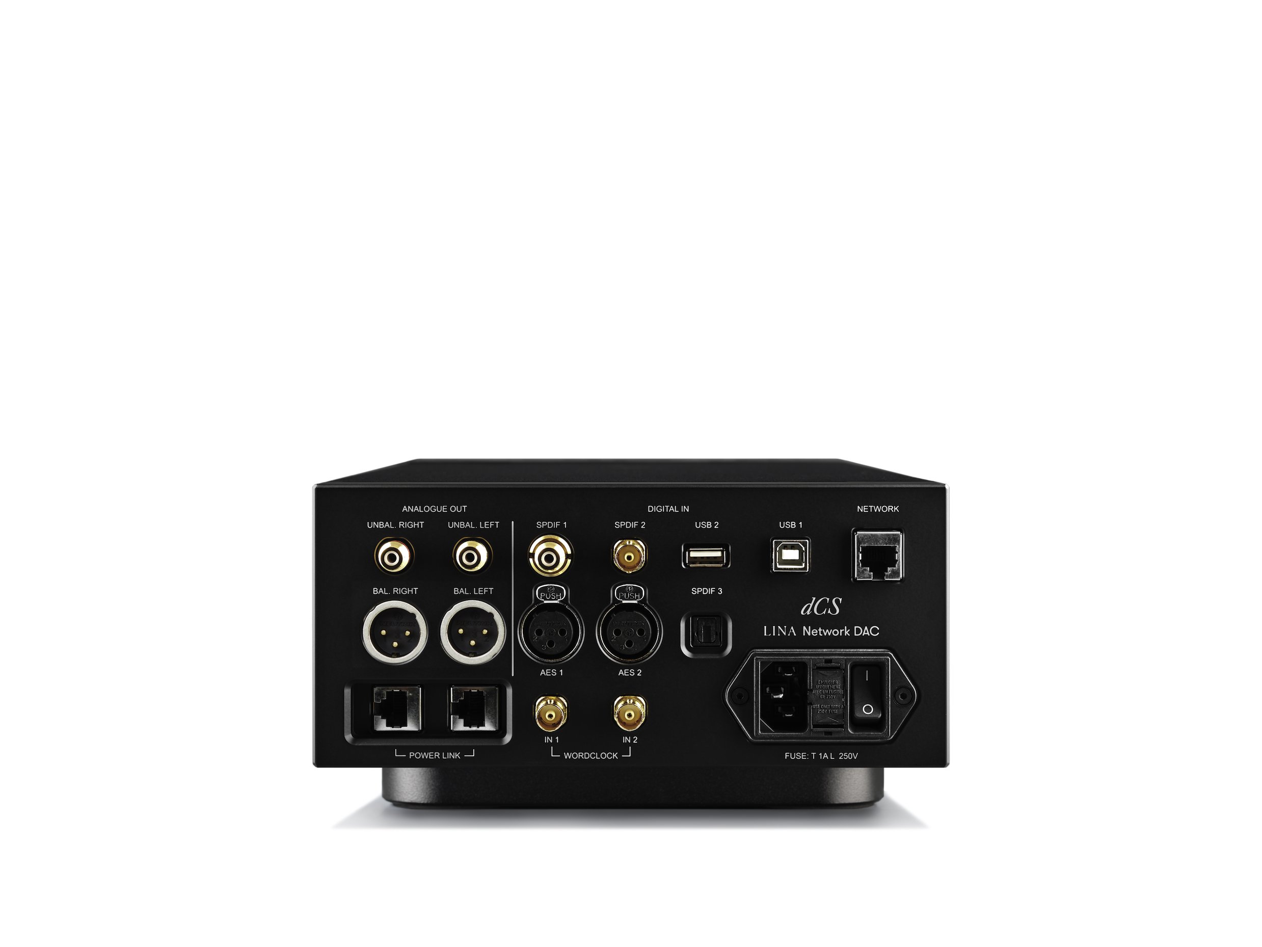 dCS LINA Network DAC rear view