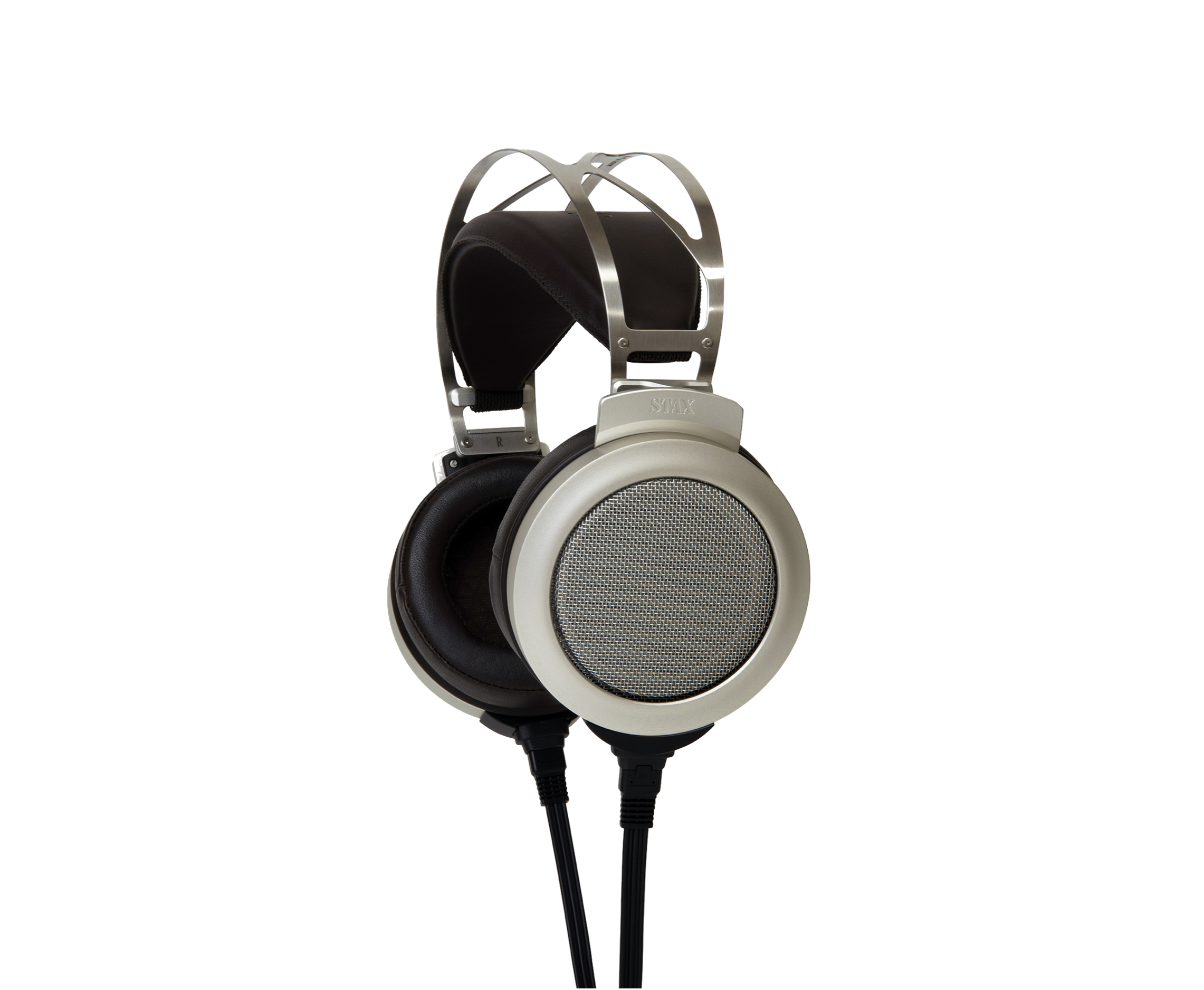NEW 2025 Model STAX SR-007S Electrostatic Headphones Side View white background