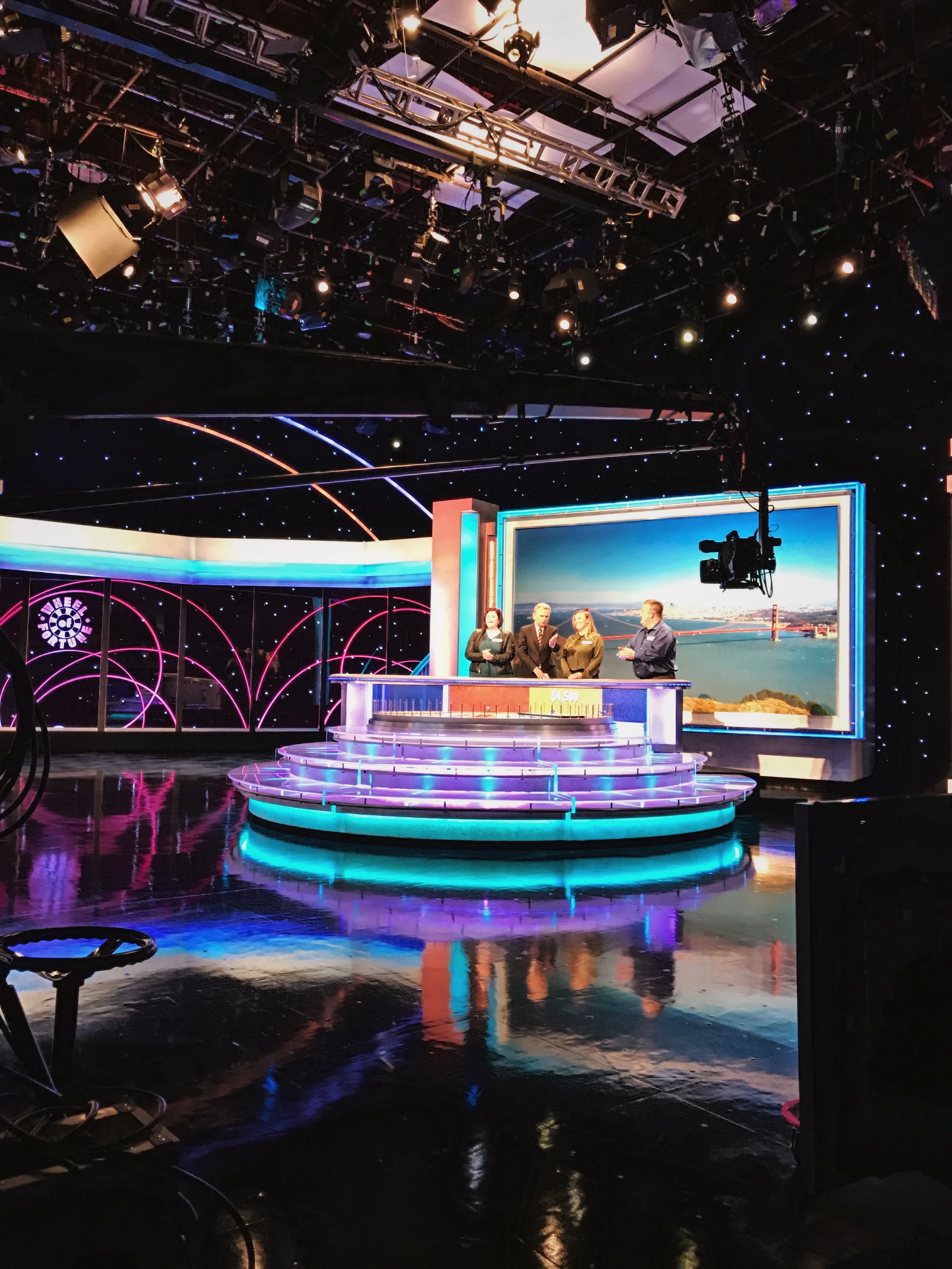 On Set of "Wheel of Fortune"