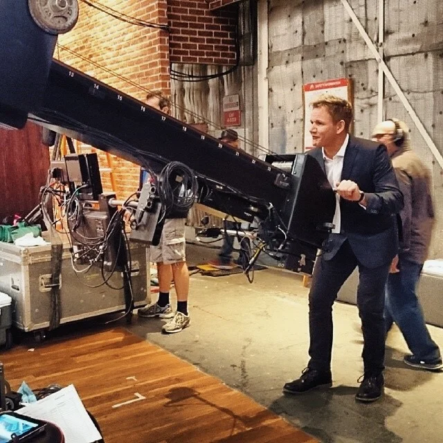 Chef Gordon Ramsey w/ TechnoJib on Set of MasterChef