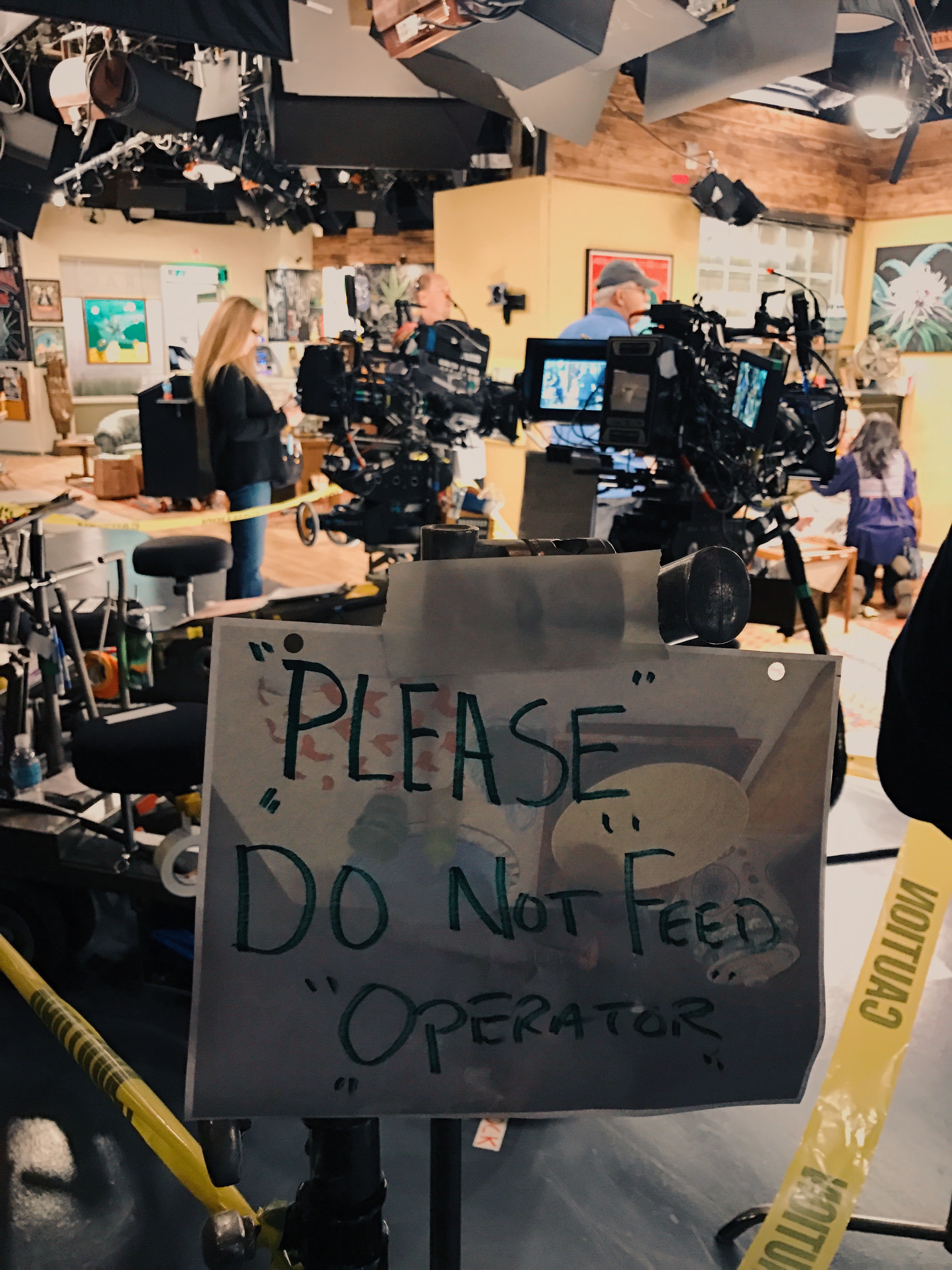 Camera Operator Jokes on set of "Disjointed"