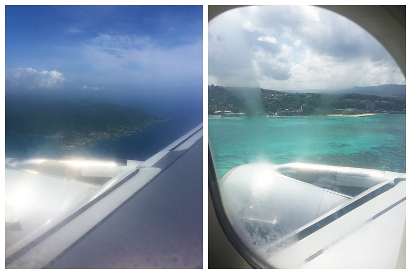 Flying over the island! Were coming in for a landing! 