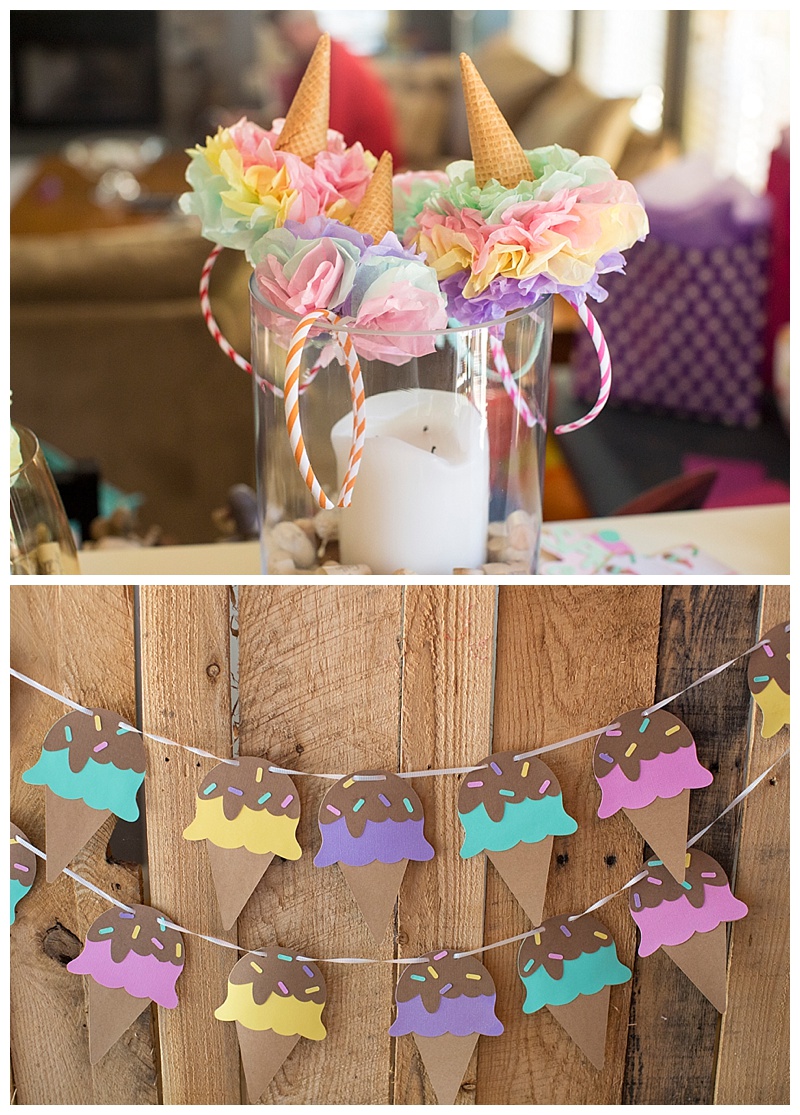 Cone headbands and cone banners really helped pull together the theme! 