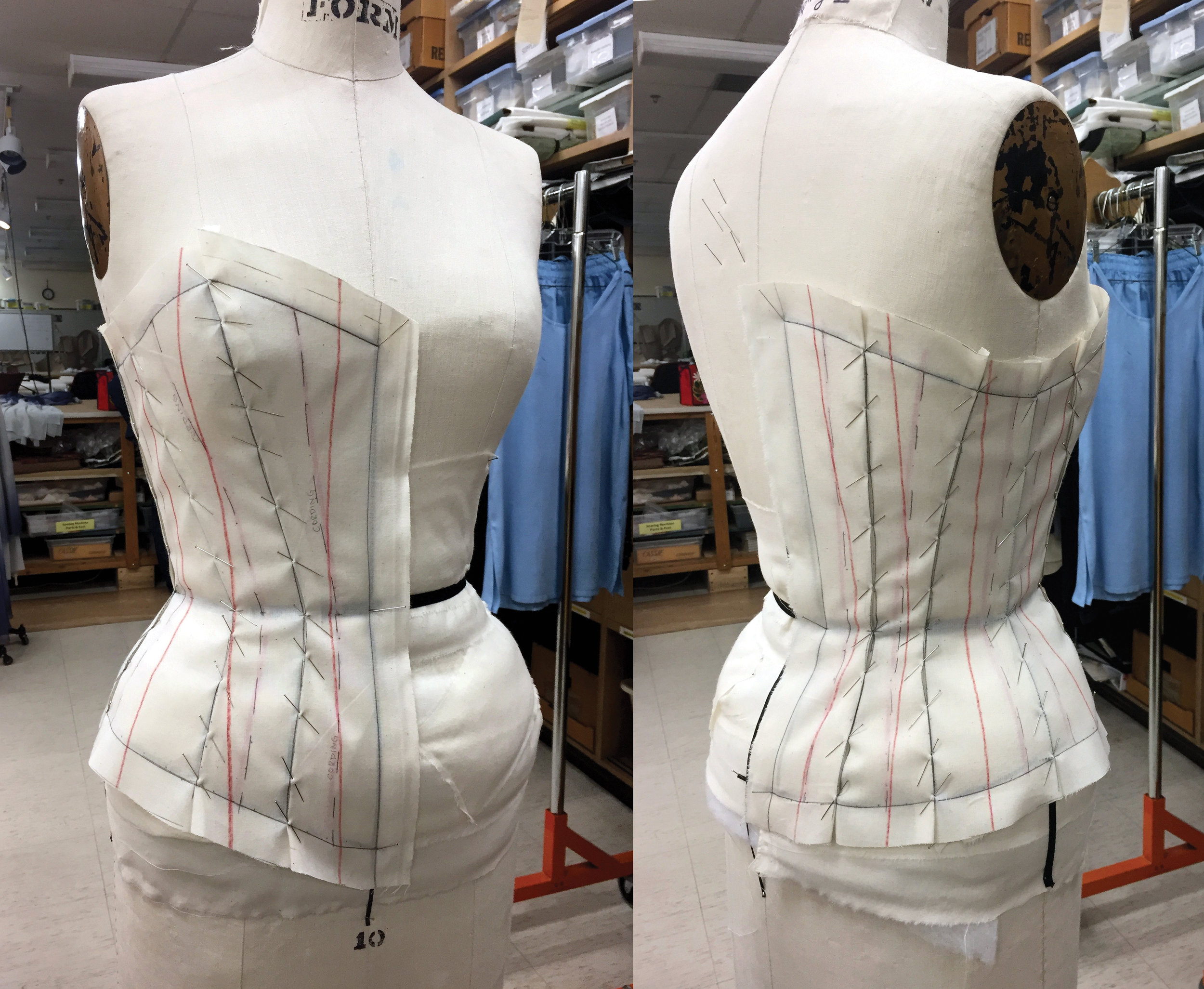 19th Century Corset: Half Drape