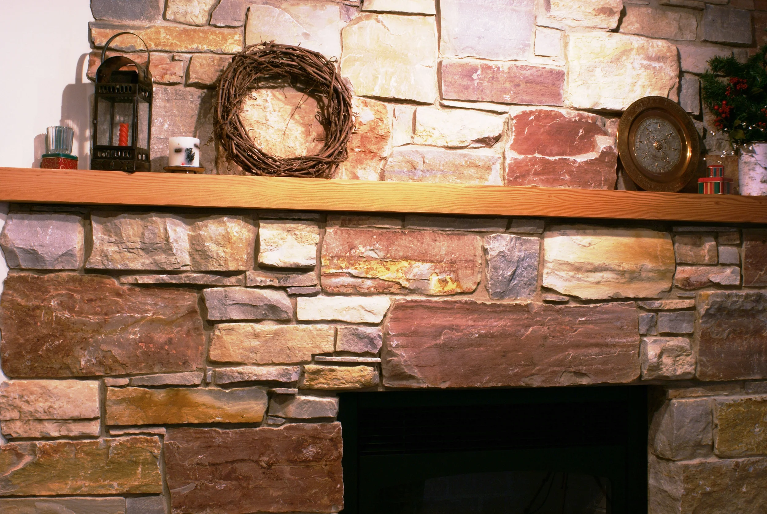 A fireplace knows its place.