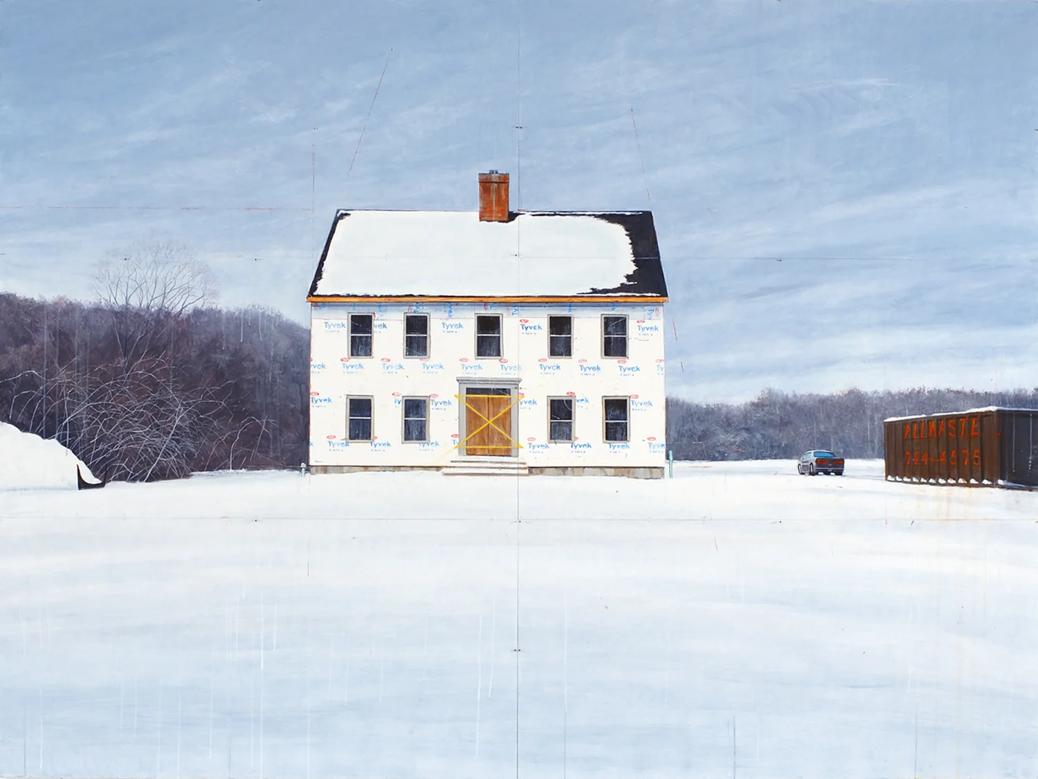 Winter House, 2005, 6 x 8 feet, acrylic on panels
