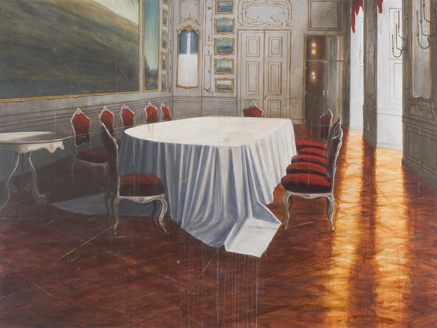 Palace Table, 2006, 6 x 8 feet, acrylic on panels
