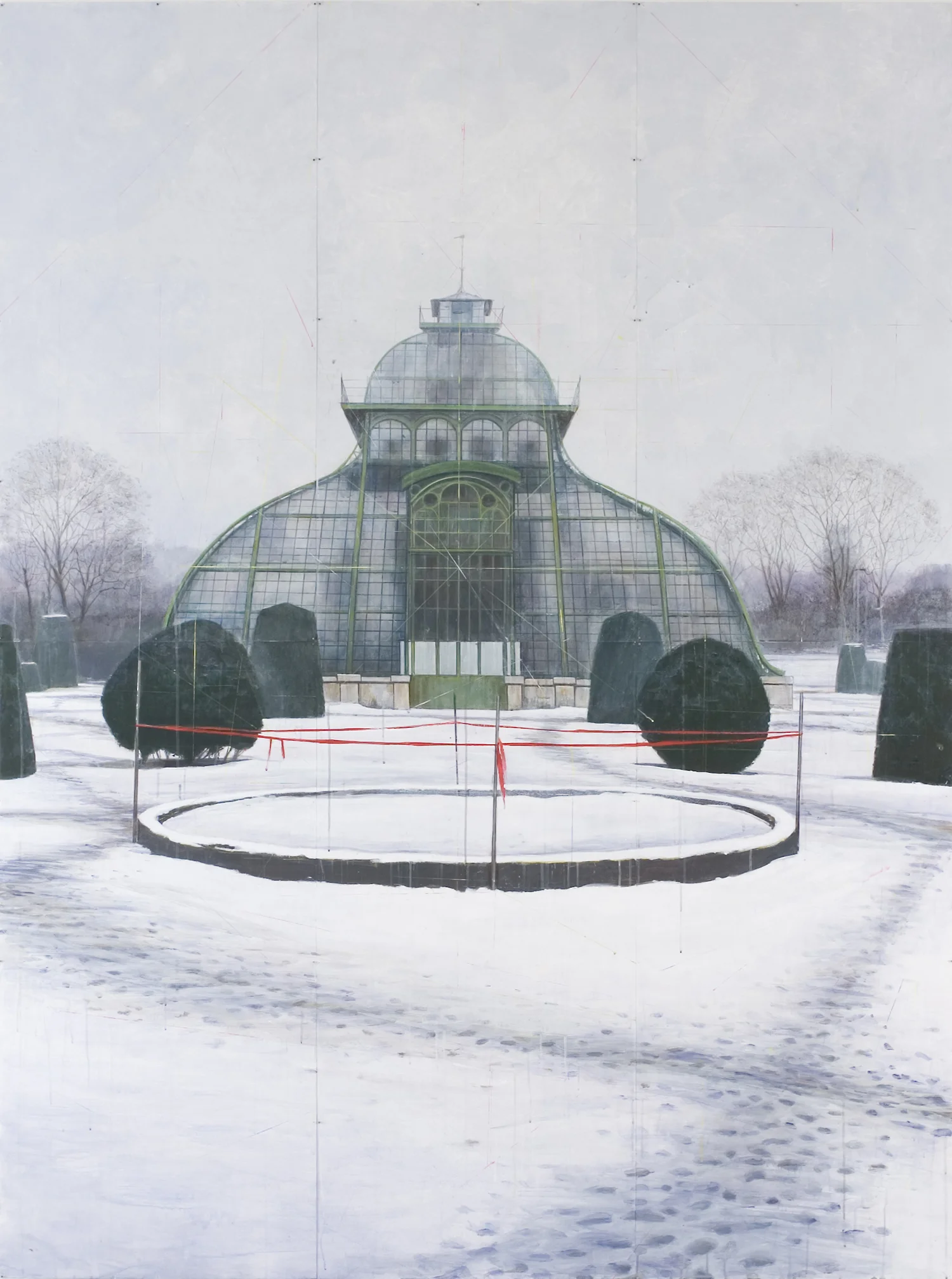 Greenhouse/Vienna, 2006, 8 x 6 feet, acrylic on panels