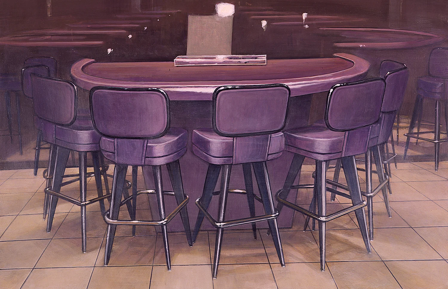 Casino/Foxwoods, 1996, 20 x 30 inches, acrylic on aluminum panel