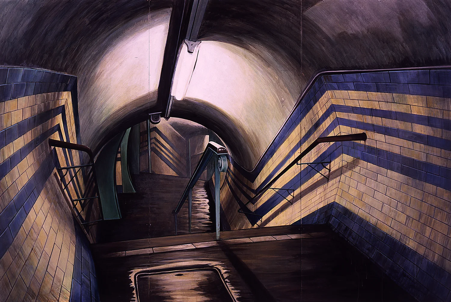 Tube/London, 1991, 4 x 6 feet, acrylic on panels