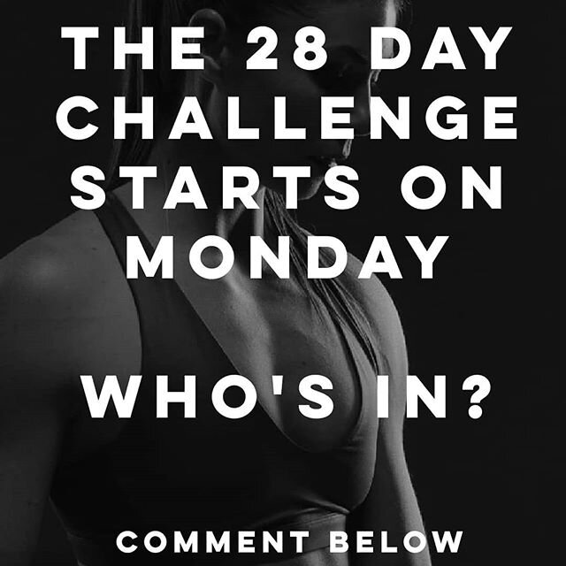 Who is joining the #fotbcommunity for the 4 week challenge????? Comment ⬇️. #28days #challenge #trainanywhere #getshredded