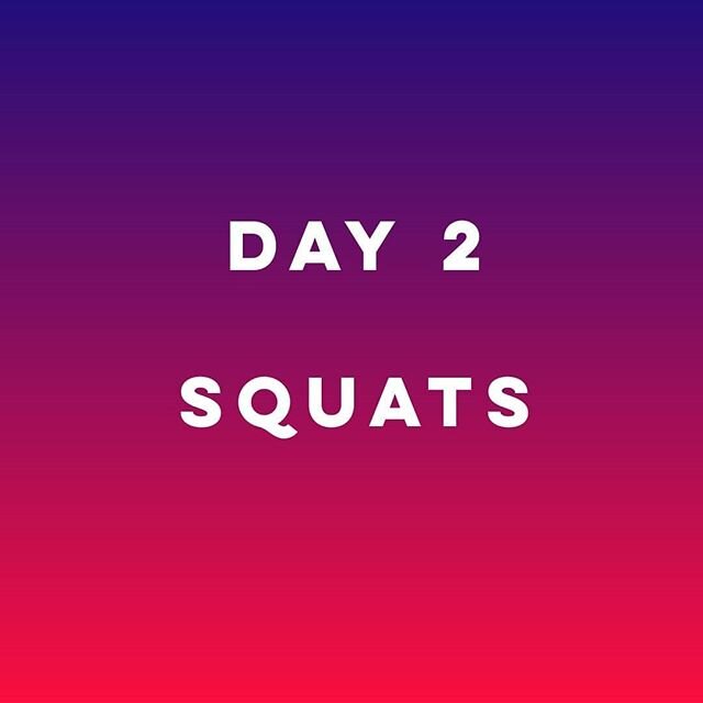 DAY 2 - 100 SQUATS! 
Kettlebell squats, dumbbell squats, air squats, or jump squats.... if your body doesn't like squats, there is always burpees 😉. #keepmoving #itsonly100 #getshredded #fotbteam #trainanywhere