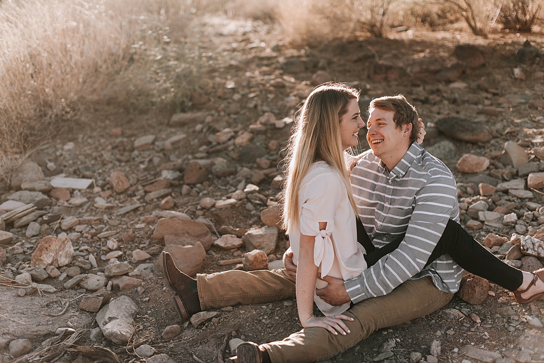 sunny arizona desert engagement