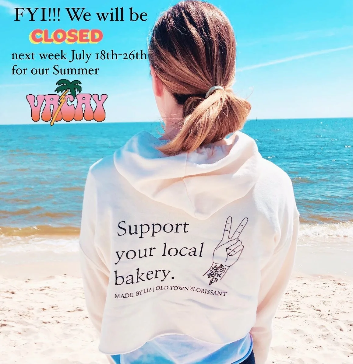 Almost time to soak up some much needed time with our families! We will be closed next week July 18th-26th for our summer break! Be sure to come by this week/weekend to stock up on the goods!!! ✌🏻