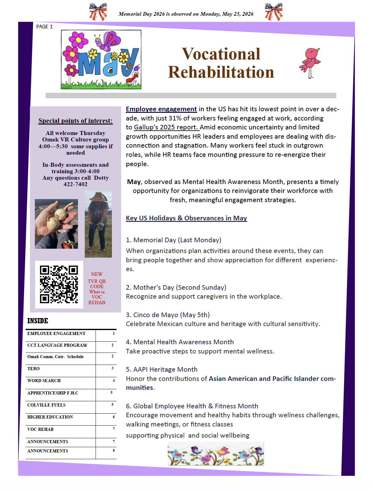 May Newsletter 2026