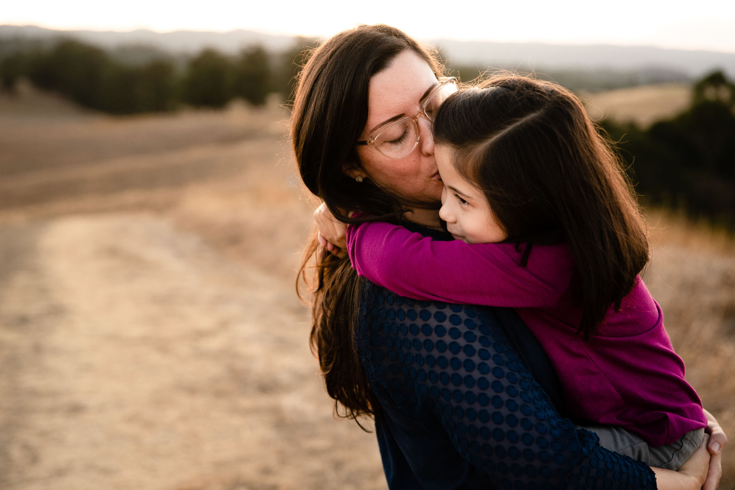 Mom and daughter golden hour photo