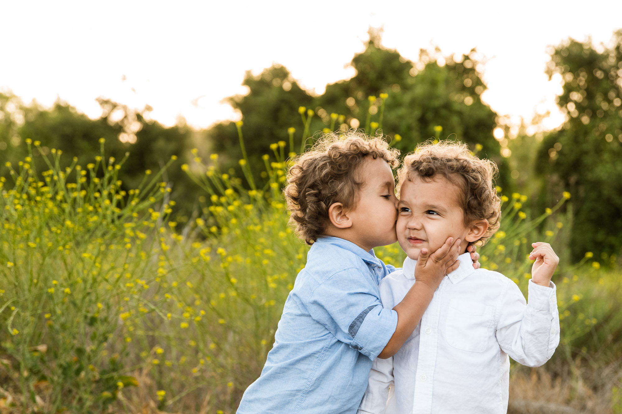 Cute toddler brothers in San Diego