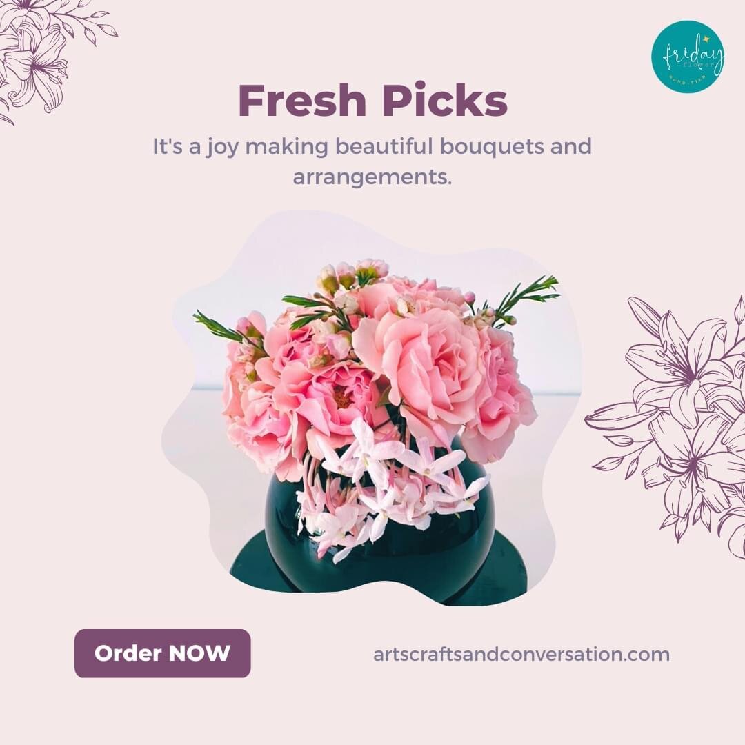 Celebrate the amazing women who raised you with gorgeous hand-tied bouquets this Mother's Day⁠
⁠
Our flowers are always fresh, locally sourced and sold.⁠
The hand-tied bouquet is a symbol of love and gratitude.⁠
⁠
Special requests are welcome.⁠
Order
