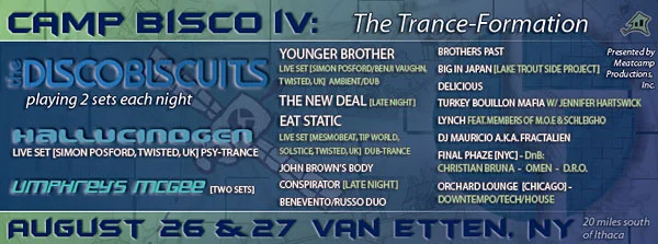 The Lineup for Camp Bisco IV from 2005