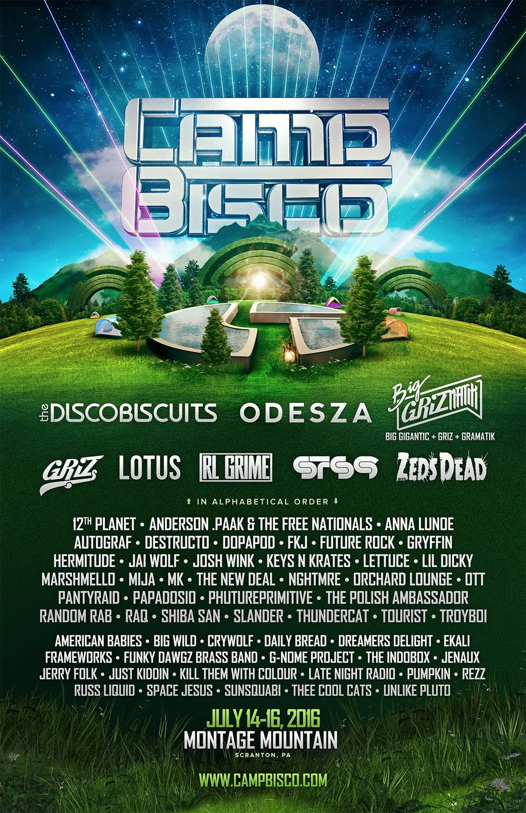 Camp Bisco 2016 Lineup