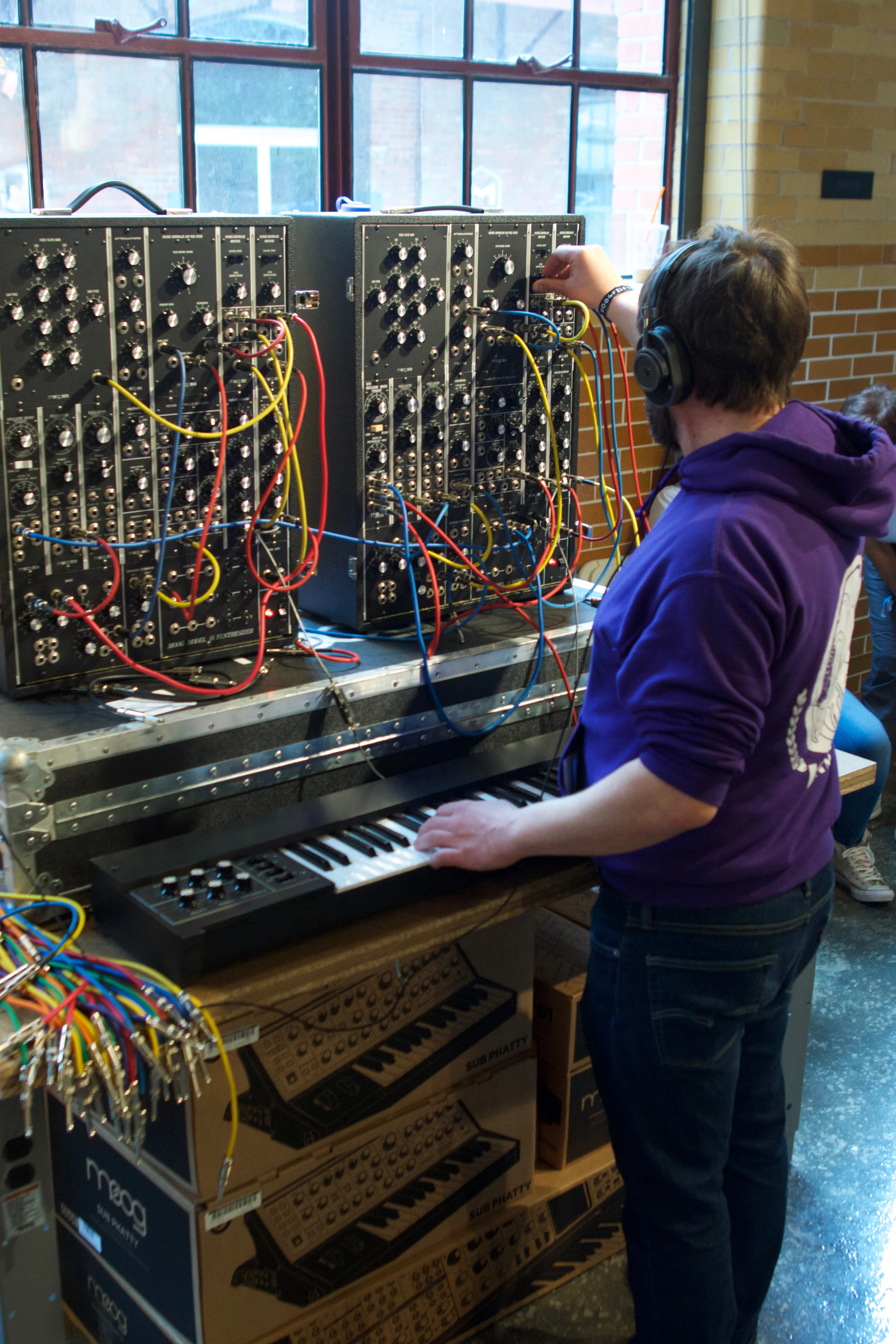 One of many of the synths that attendees were free to mess around with in the Modular Marketplace.