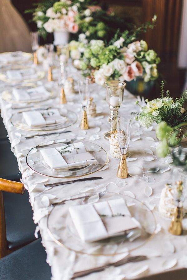 Beautiful olive green, gold and white decor