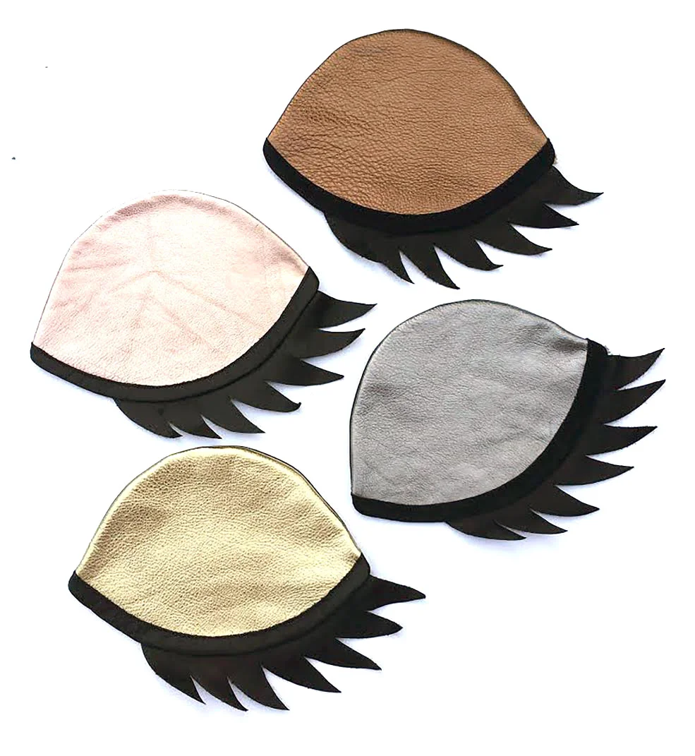 Final design: Custom eye bags for RevitaLash Cosmetics: Copper, Rose Gold, Pewter, Gold