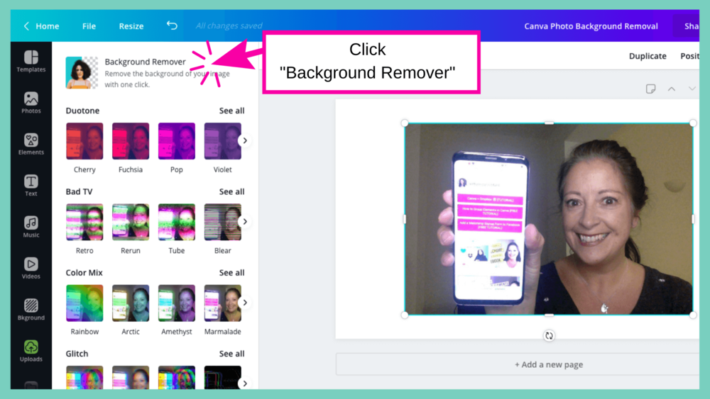 How to Remove and Customise a Photo Background in Canva [UPDATED] — Nicky  Pasquier