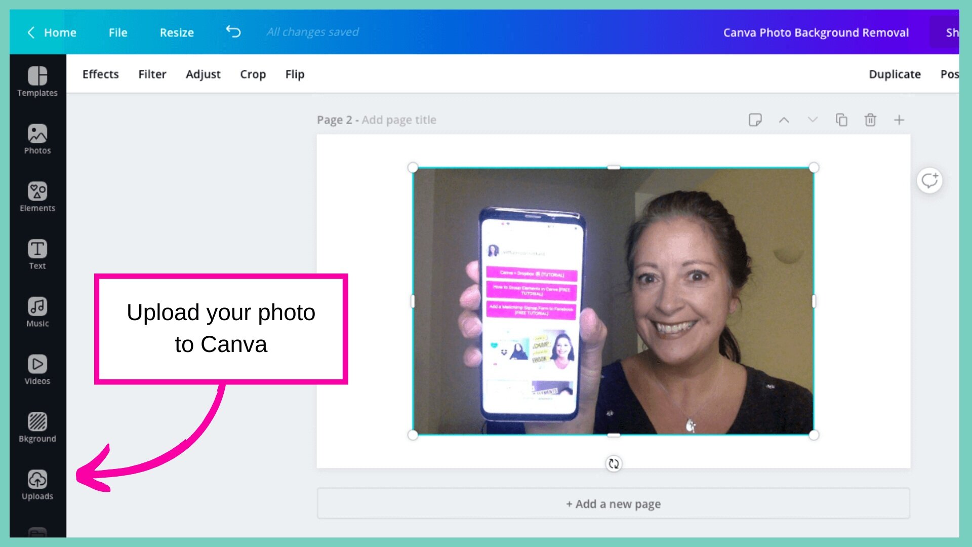 How to Remove and Customise a Photo Background in Canva [UPDATED] — Nicky  Pasquier