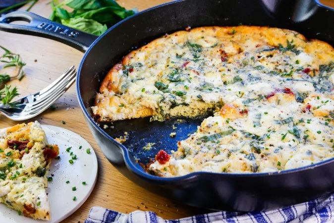 Sun-dried Tomato and Goat Cheese Frittata