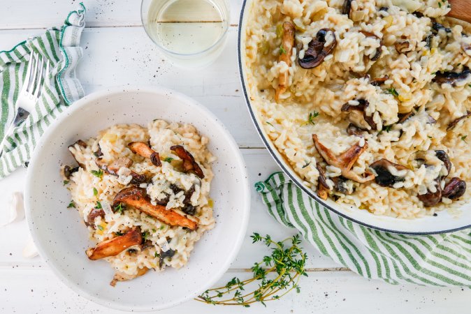 Mushroom Trio and Truffle Risotto