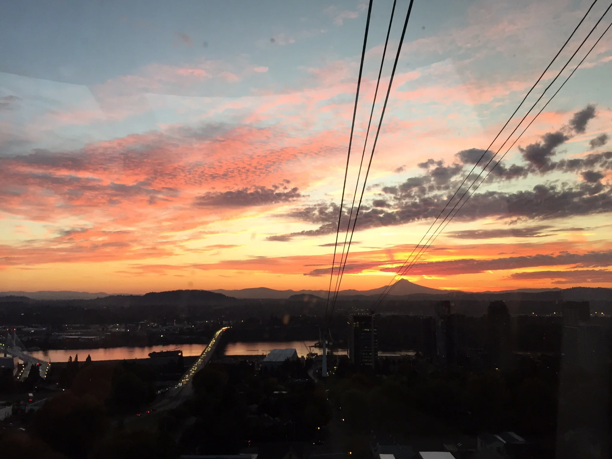 OHSU in Portland has a tram that connects upper campus to lower campus. I love this photo! 