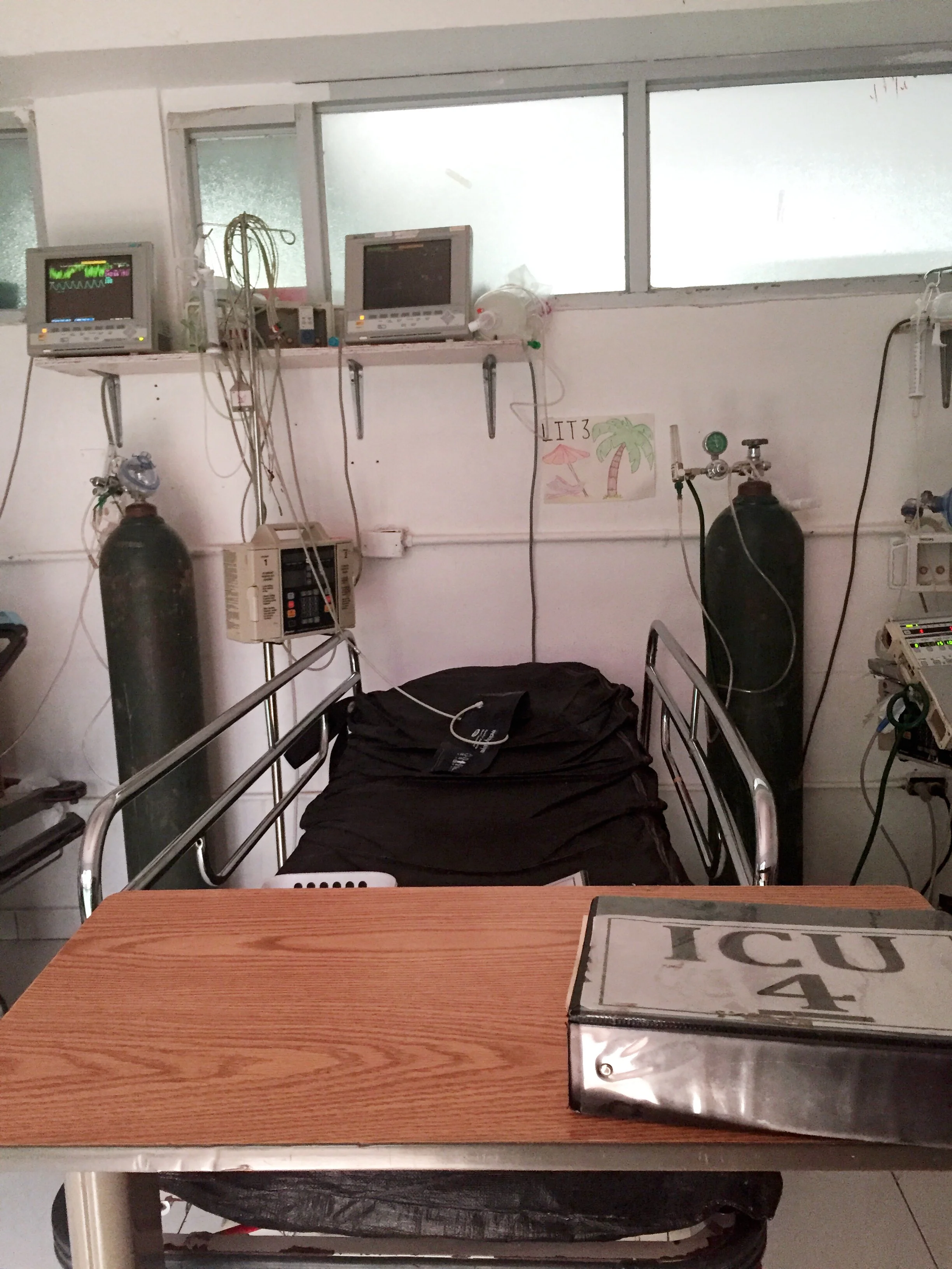 The only empty ICU bed.