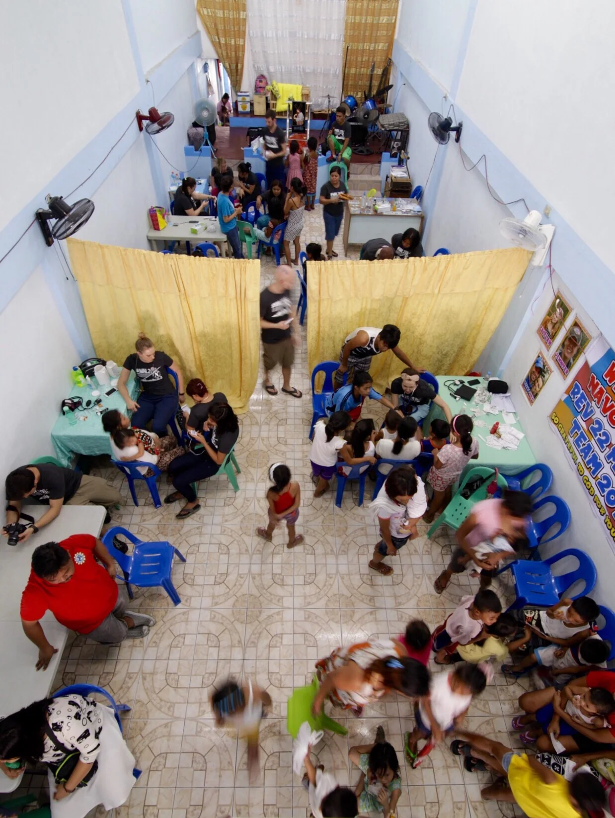 Aerial view of clinic at Fisher's of Christ church. Photo by Jake Hixon.