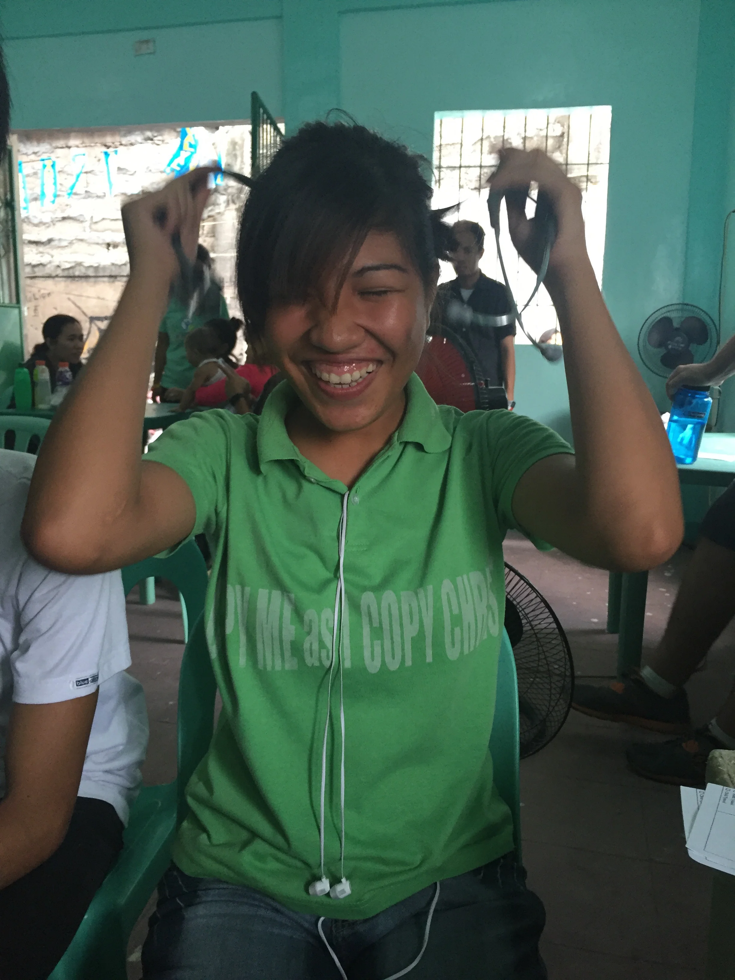 My faithful interpreter. I turned her into my nurse so she called me "doc"