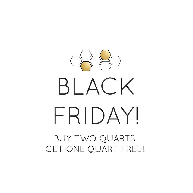 🍯 We are celebrating Black Friday all week long with our biggest discount we&rsquo;ve ever done!
.
We want to say thank you to all of our amazing customers who love our raw honey just as much as we do by showing our appreciation and offering you an 