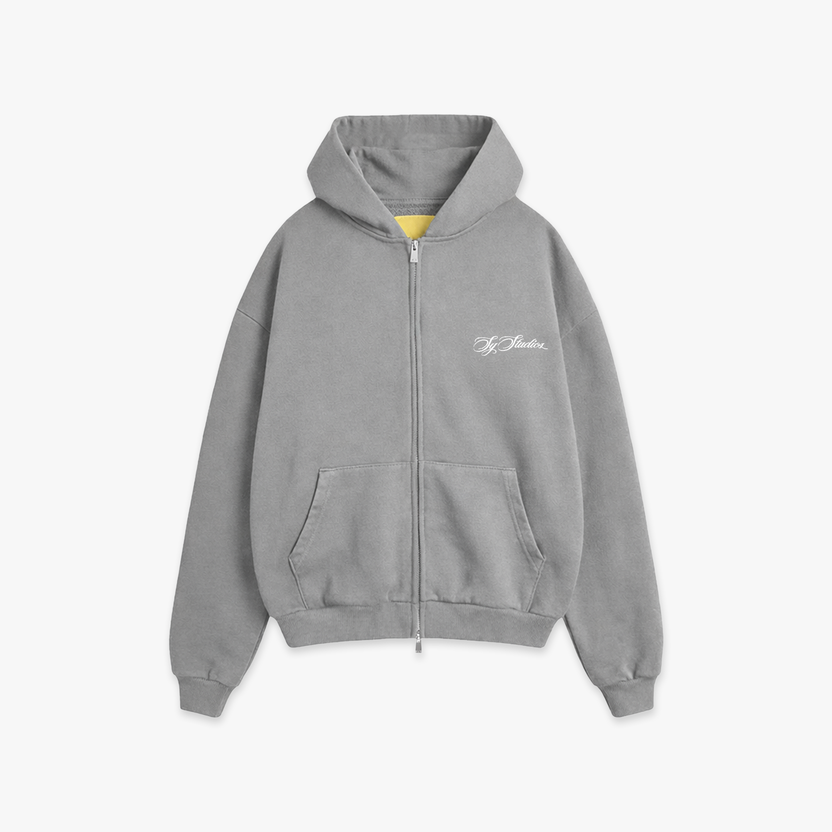 Grey Zip-Up Hoodie (Studio//Blanks)