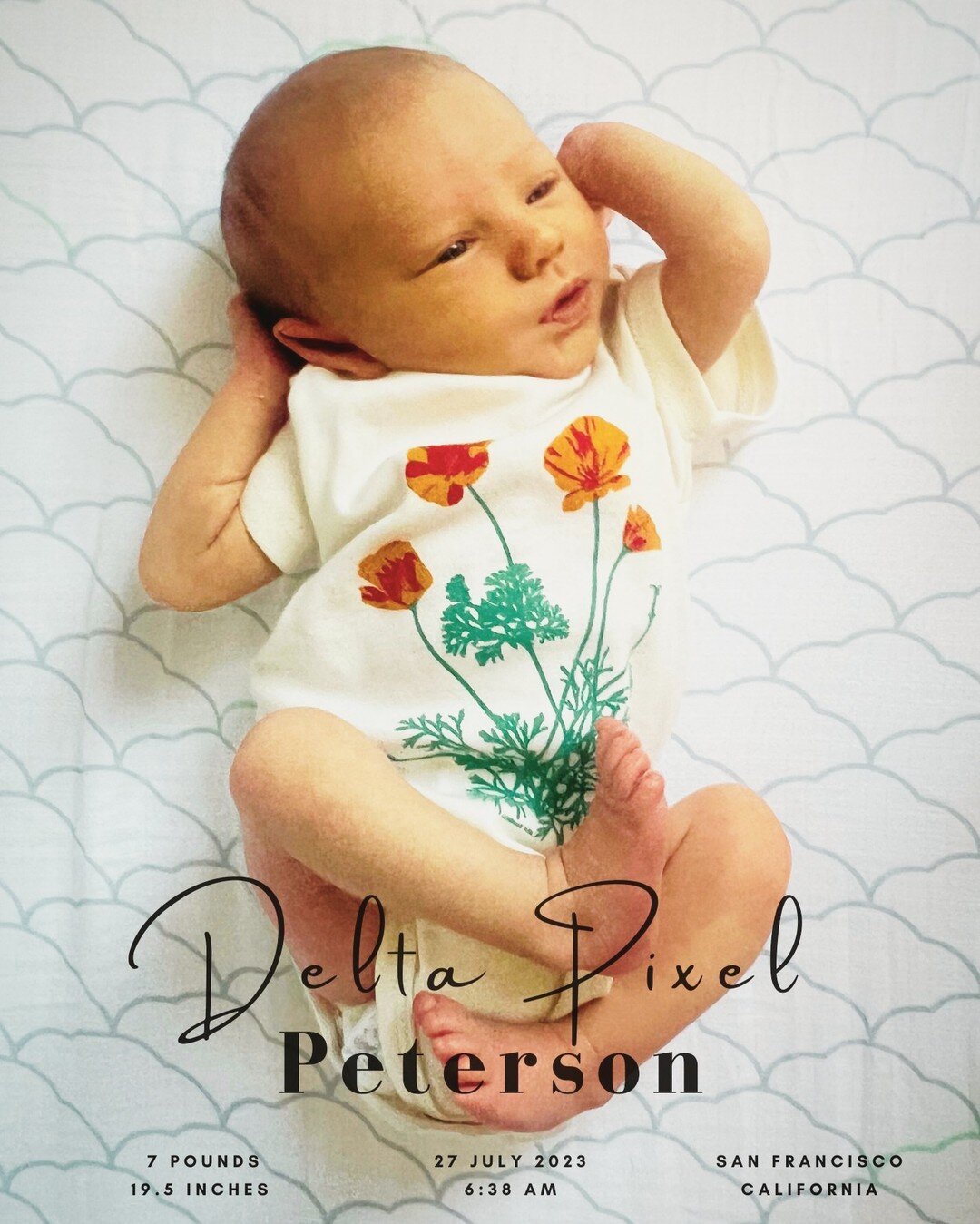 My latest adventure: this incredible little girl. 

Meet Delta Pixel Peterson, born July 27 at California Pacific Medical Center in San Francisco. Though it&rsquo;s been a rough start, with a complicated birth and a brief stay in the NICU, we are hap