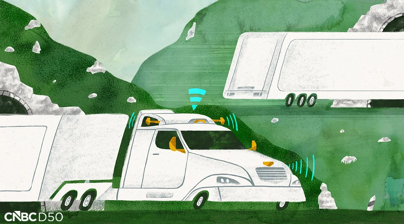CNBC - Disruptor 50:  "Waabi" - AI-driven Long-haul Trucks