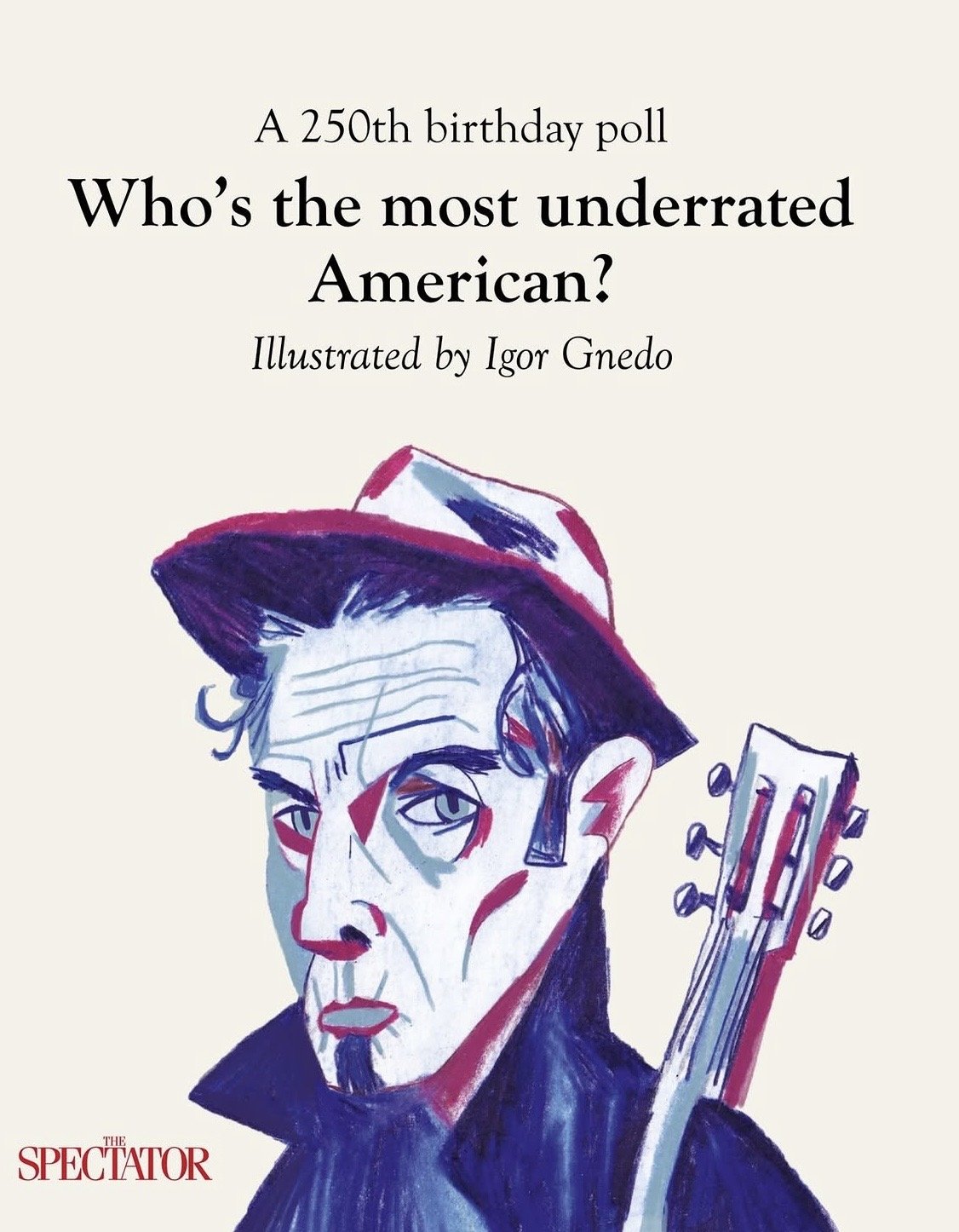 Spot Illustration Portrait of Tom Waits