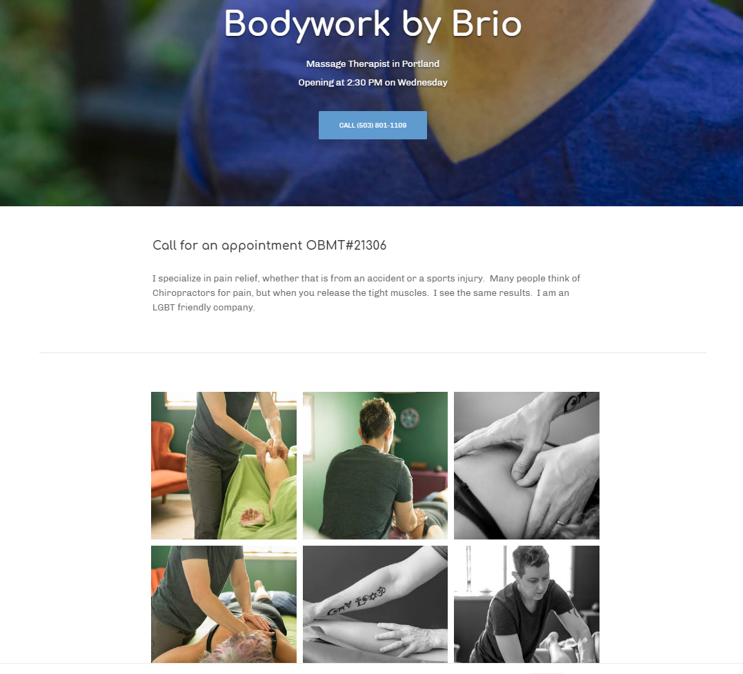 Lifestyle Photography Bodywork by Brio