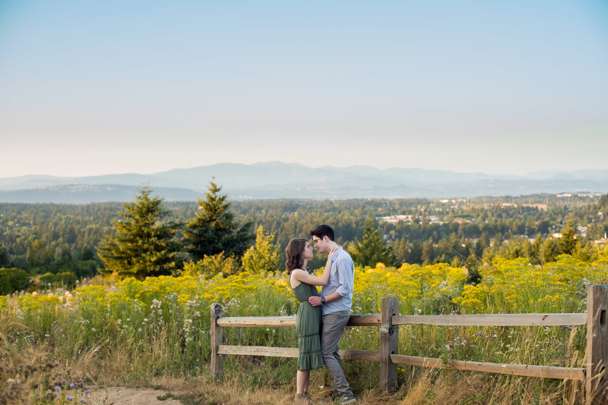 Engagement session at Powell Butte in Portland