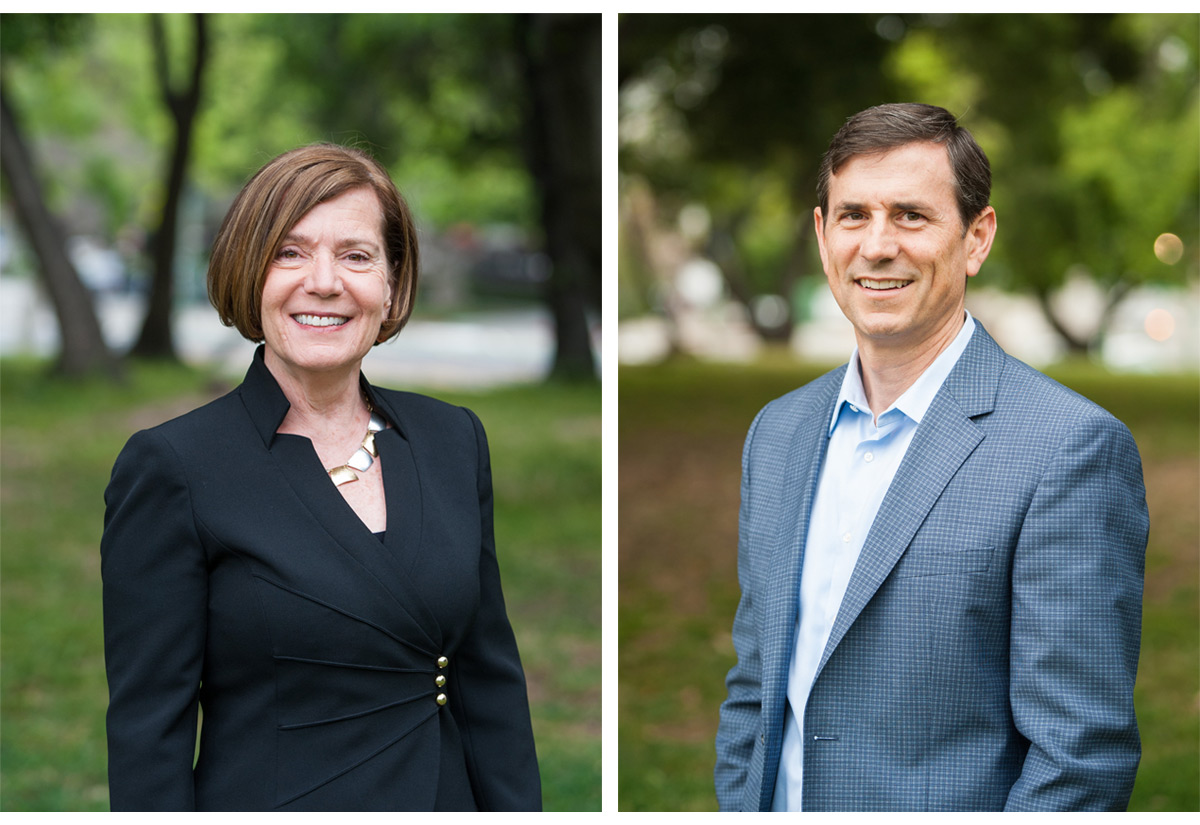 Side by side corporate headshots in Portland