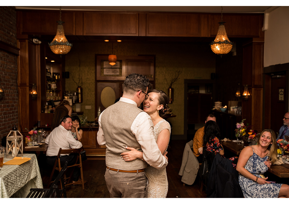 Bride and Groom share first dance in Bad Habit Room