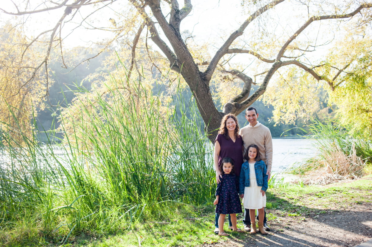 Family photos at Crystal Springs Rhododendron Garden