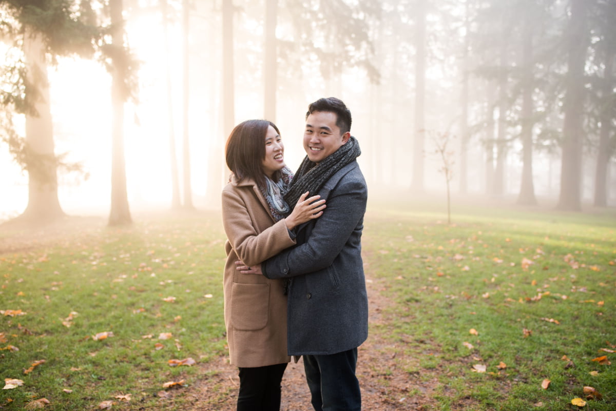 Engagement session at Mt. Tabor
